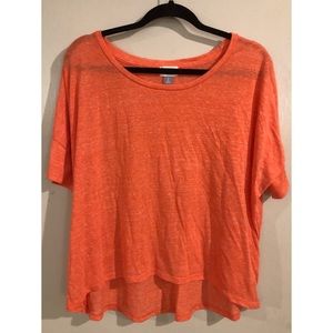 Old Navy coral color hi/low t shirt